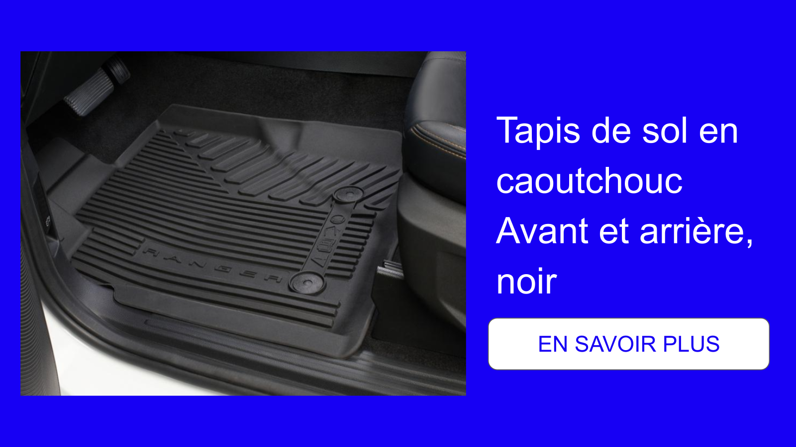 Tapis de sol en caoutchouc Avant et arrière, noir